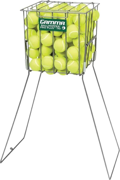 Tennisbal Hopper - Ballenkar Tennis - Efficiënte Training - Robuust Stalen Frame - Houdt 110 Ballen - Zwart