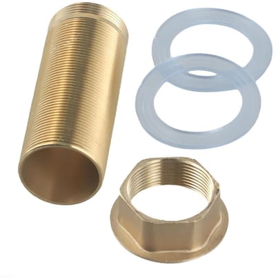 Keuken Kraan Reparatie Kit - Mengkraan Onderdelen - Kraan Lekken Stoppen - Massief Messing Moer - M32-80mm - Zilver