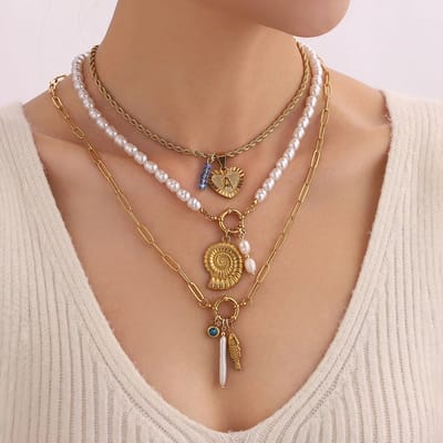 Cliste Couture Parel Choker Ketting - Verstelbare Lengte – Sieraad voor Festivals– Moederdag - Sierden vrouw - Goudkleurige - Ketting Dames - Ketting