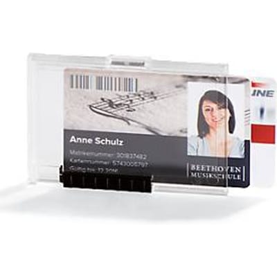 Durable kaartjeshouders Pushbox Duo, kunststof, voor max. 2 kaarten per kamer, 10 st.