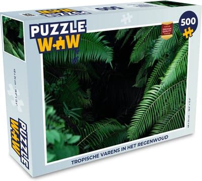 Puzzel Tropische varens in het regenwoud - Legpuzzel - Puzzel 500 stukjes