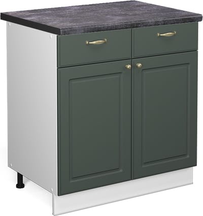 Vicco Fame-Line Keukenonderkast – 80 cm, WB Antraciet Groen-Goud Landhuis