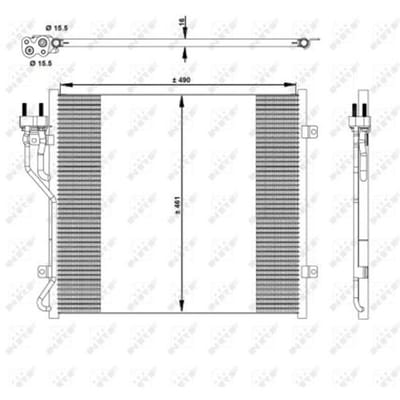 Condensator, airconditioning NRF 350129