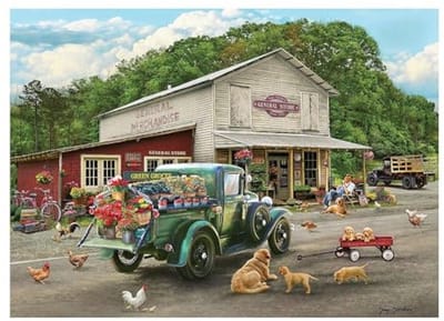 1000 stukjes puzzel, Algemeen Winkeltje, met patroon poster