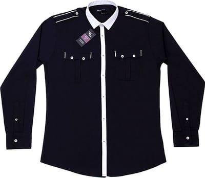 Elegant zwart SLIM FIT overhemd