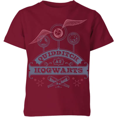 Harry Potter Quidditch At Hogwarts Kids' T-Shirt - Burgundy - 98/104 (3-4 jaar)