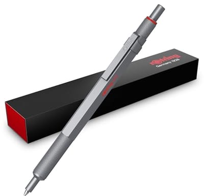 Gelpen 0,55 mm met Zwarte Inkt | Zilveren Metalen Omhulsel | Antislip Gevoerde Grip | Navulbaar
