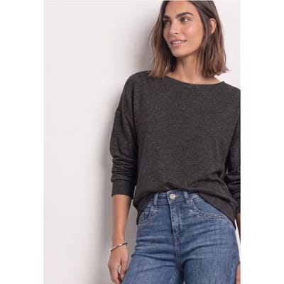 Shirt met lange mouwen en elastische zoom