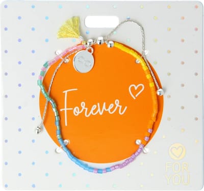 Depesche - Trend kralenarmband Protection & Love - met tekst Forever