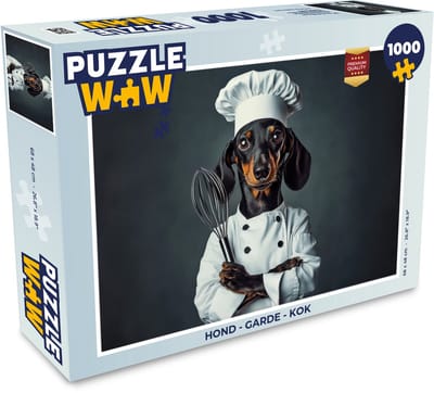 Puzzel Hond - Garde - Kok - Legpuzzel - Puzzel 1000 stukjes volwassenen