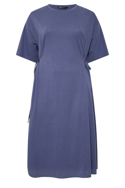 Yours Blauwe Midijurk Met Strik Aan De Voorkant Size 42