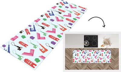 Keukenloper - Loper keuken - Patronen - Fabriek - Huis - 150x50 cm - Keukenloper vinyl