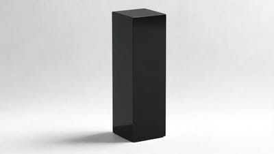 Decoratieve zuil - Display platform - Product presentatie - Handgemaakt uniek - 80x20x20cm - Zwart zijdemat