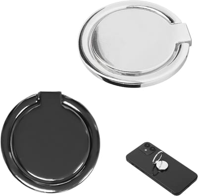 Draaibare Telefoon Ringhouder, 2 Stuks, 32 mm, Zinc Alloy, Telefoon Grip voor Mobiele Telefoons en Tablets, Handige Accessoire voor Veilig Gebruik