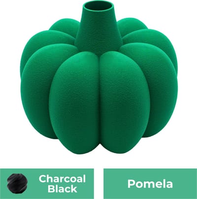 Pomela organische vaas – Decoratieve vaas - Zwart - 3d geprinte vaas – geschikt voor droogbloemen - :hoogte: