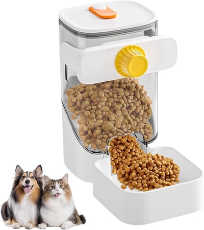 Automatische Voederdispenser voor Honden met Schalen - Ideaal voor Kleine en Middelgrote Honden, 1200 ml Capaciteit