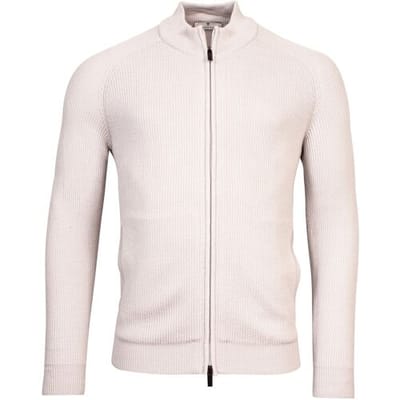 Thomas Maine Vest Ribbed Cardigan Zip Licht Grijs / male