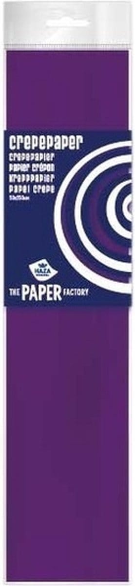 Crepe papier platte vellen - 5x - paars - 250 x 50 cm - Knutselen met papier - Knutselspullen
