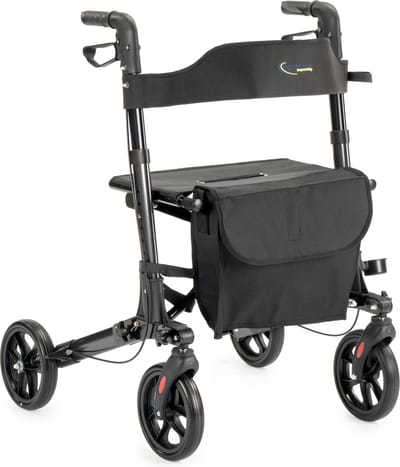 MultiMotion City Lichtgewicht rollator - Antraciet - Compact Opvouwbaar - PU banden