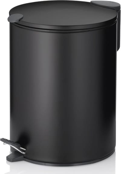 Mat Zwarte Cosmetica-emmer 5L met Silent-Close Deksel en Binnenemmer voor Badkamer