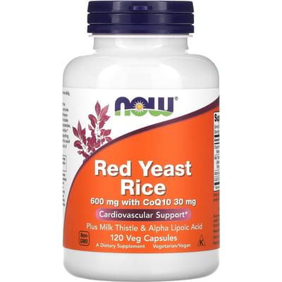 Now Foods | Red Yeast Rice en CoQ10 | 60 Capsules | 1 x 120 Capsules
