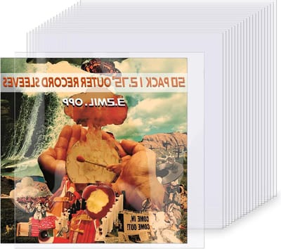 Record Sleeves voor Vinyl Record, 50 Clear Plastic 12" LP Record Sleeves Buiten, 12,7" x 12,7" 3,2 Mil Album Covers Beschermende Enkele & Dubbele Record Mouwen voor Vinyl Record Albums Bescherming