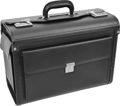 Professionele Pilootkoffer - Zakelijke Aktetas - Documenten Vervoeren - Dubbele Combinatiesloten - 45x20x33 cm - Zwart