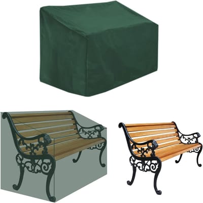 Famanu - Tuinbank beschermhoes waterdichte hoes – 2-zits waterdicht, winddicht, UV-bestendig 210D polyester Oxford Gewebe, 134 x 66 x 89 cm (groen)