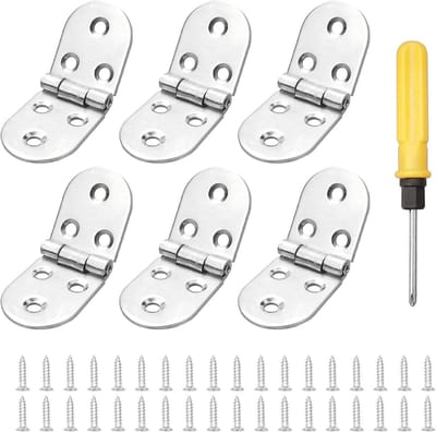 6 stuks Opvouwbare Klepscharnieren RVS 270 Graden Kastlade Scharnieren