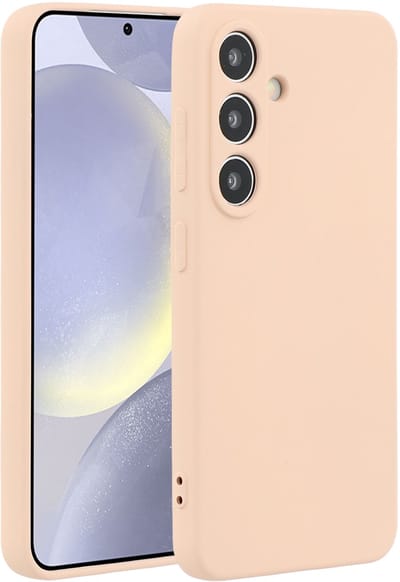 Lunso Geschikt voor Samsung Galaxy S25 Plus hoesje - Flexibel siliconen Backcover - Lichtroze