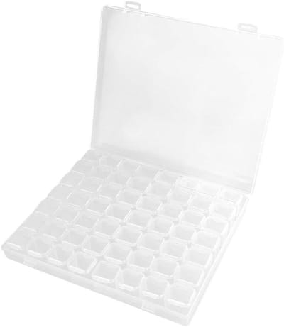 Opbergdoos Sieraden - Kleine Organizer - Hobby Materialen Sorteren - Verstelbare Vakjes - 25 x 18 x 3 cm - Transparant