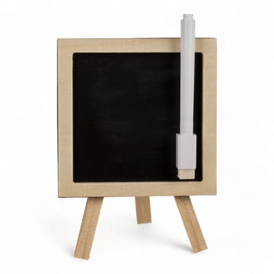 Dailygoods- Magneetbord Mini - Retro Design - Houten Standaard - 10 cm - Creatief Notitiebord - Herbruikbaar - Perfect voor Kantoor en Thuis