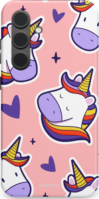 Casetastic Hoesje Geschikt voor Samsung S24 - Stijlvolle Beschermende Duo-layer Case - Unicornhart