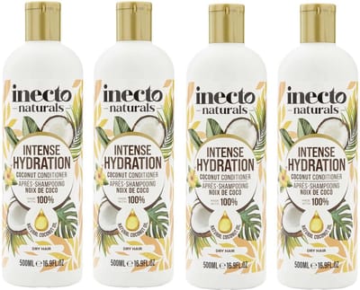Inecto - Coconut Conditioner - 4 Pak - Zijdezacht Haar - Natuurlijk - Tropische Geur
