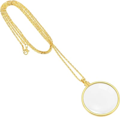 Mini-monoculaire loep met vergrootketting en vintage metalen hanger voor boekenlezers, ideaal voor detailwerk en hobby's