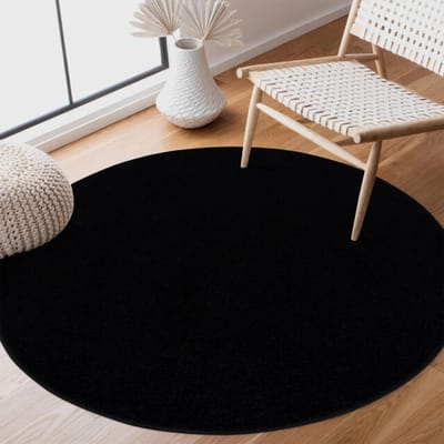 Muratap Uni rond effen laagpolig vloerkleed modern 120 cm rond