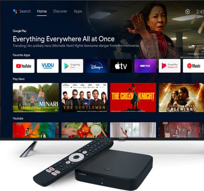 STRONG - Streaming Box Android TV + DVB-T 4K UHD - SRT420 - Chromecast Ingebouwd - Google Voice Assistant Compatibel - Dolby Atmos & Dolby Vision - Gemakkelijk te installeren - Zwart