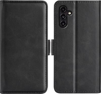 MobyDefend Hoesje - Geschikt voor Samsung Galaxy A14 - Luxe Wallet Book Case (Sluiting Zijkant) - Zwart