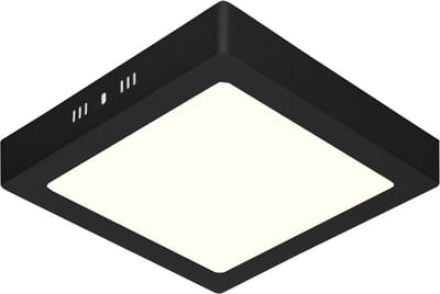 LED Paneel - 30x30 - 24W - Natuurlijk Wit 4200K - Mat Zwart - Opbouw - Vierkant - Aluminium