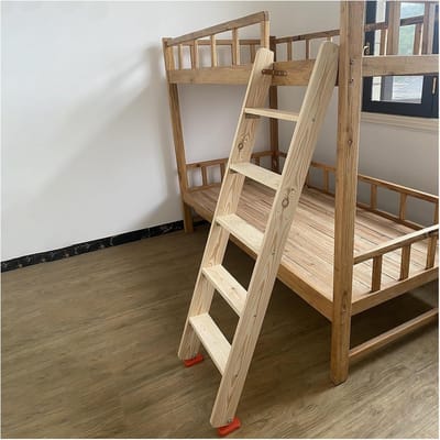 Houten Stapelbed Ladder - Hoogslaper Klimtouw - Veilig Bed Bereiken - Verstelbare Lengte - 10cm Brede Sporten