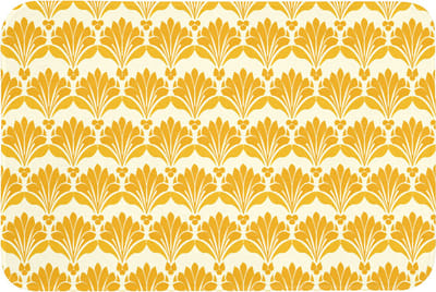 Badmat 90x60 cm - Antislip - Patroon - Motief - Geel - Badmatten voor badkamer - Badkamermat - Douchemat - Badkamer mat