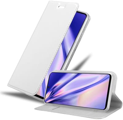 Cadorabo Hoesje geschikt voor Samsung Galaxy A71 5G in CLASSY ZILVER - Beschermhoes met magnetische sluiting, standfunctie en kaartvakje Book Case Cover Etui