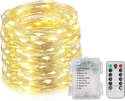 Lichtsnoer met 200 LED's - 20 m Warm Wit, Waterdicht, Dimbaar met Afstandsbediening voor Buiten en Binnen
