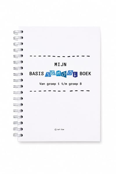 Schoolfotoboek - Basisschool Fotoboek - Invulboek - Schoolfoto Album - Blauw - Juf Ilse