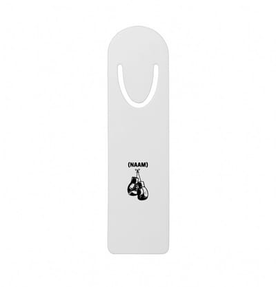 Hacebo® - Boksen met eigen naam metalen boekenlegger - Sport - Bokser - Vechtsport Bladwijzer boekenleggers - 12.7 cm x 3.2cm