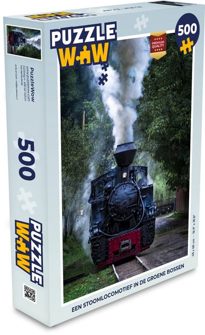 Puzzel Een stoomlocomotief in de groene bossen - Legpuzzel - Puzzel 500 stukjes