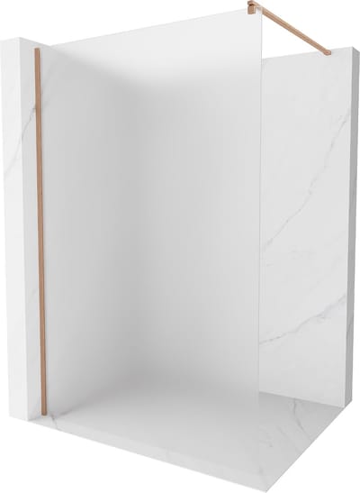 Mexen Kioto douchewand Walk-in 70 x 200 , ijsvorming 8 mm, geborsteld koper - 800-070-101-65-30