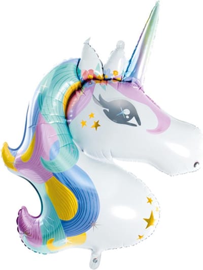 PartyDeco - folieballon: Eenhoorn XXL - Ballon - Multicolor