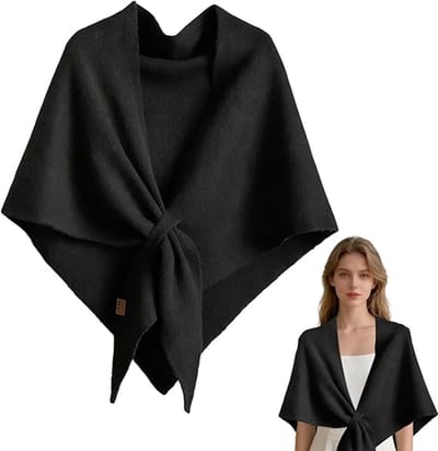 Sjaal - Nekwarmer - Sjaal dames - Dames Kasjmier Sjaals - Gebreide Sjaals Vesten - Wollen Kasjmier Tops Truien - Omslagdoeken Sjaals Dagelijks Gebruik - Kerstcadeau - Kerstversiering - Kerst - Zwart - Pasen