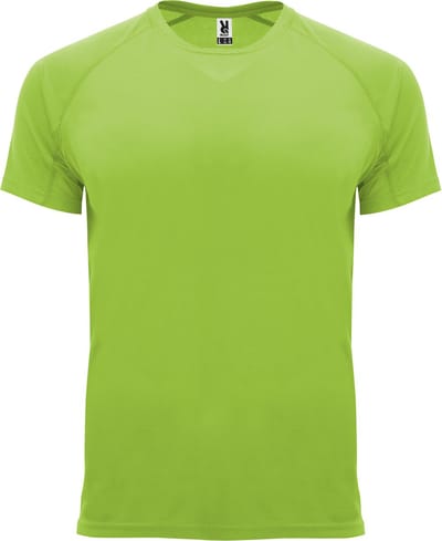 Limoengroen heren 2 pack sportshirt korte mouwen Bahrain merk Roly maat XXL